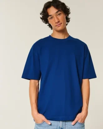 Tricou din bumbac gros, croit drept