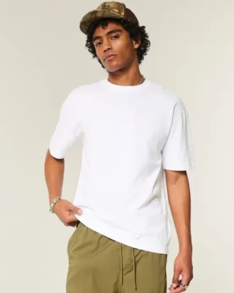 Tricou din bumbac gros, croit drept