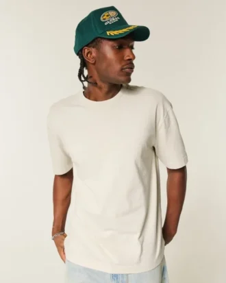 Tricou din bumbac gros, croit drept