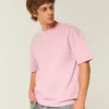 Tricou din bumbac gros, croit drept Tricou din bumbac gros, croit drept
