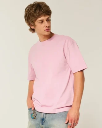 Tricou din bumbac gros, croit drept