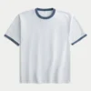 Tricou din bumbac gros, croit drept Tricou din bumbac gros, croit drept