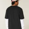 Tricou din bumbac gros, croit drept Tricou din bumbac gros, croit drept