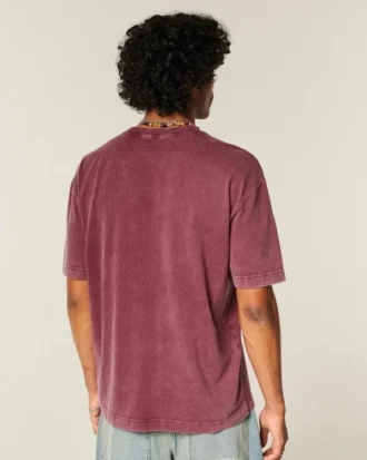 Tricou din bumbac gros, croit drept Tricou din bumbac gros, croit drept