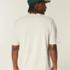 Tricou din bumbac gros, croit drept Tricou din bumbac gros, croit drept