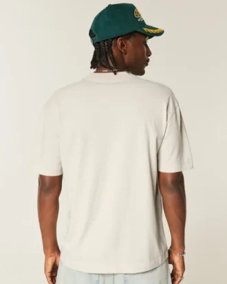 Tricou din bumbac gros, croit drept