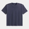 Tricou din bumbac gros, croit drept Tricou din bumbac gros, croit drept