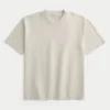 Tricou din bumbac gros, croit drept Tricou din bumbac gros, croit drept