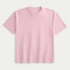 Tricou din bumbac gros, croit drept Tricou din bumbac gros, croit drept