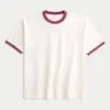 Tricou din bumbac gros, croit drept Tricou din bumbac gros, croit drept