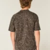 Tricou din bumbac gros, cu imprimeu leopard Tricou din bumbac gros, cu imprimeu leopard