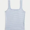 Tricou fără cusături, cu gât pătrat, din țesătură cu nervuri Tricou fără cusături, cu gât pătrat, din țesătură cu nervuri
