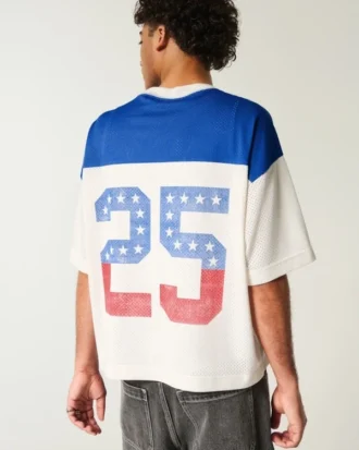 Tricou grafic Boxy Crop Number