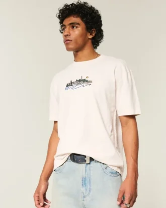 Tricou grafic Croația, croi drept, gros