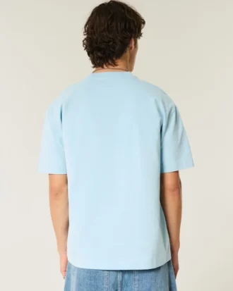 Tricou grafic Oasis, gros, cu croi drept