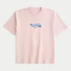 Tricou Hawaii cu imprimeu, croi drept, gros Tricou Hawaii cu imprimeu, croi drept, gros
