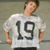 Tricou larg cu imprimeu camuflaj