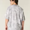 Tricou larg cu imprimeu camuflaj
