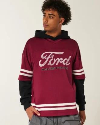 Tricou larg cu imprimeu Ford Mustang