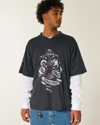 Tricou larg cu imprimeu Undertaker