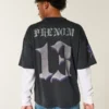 Tricou larg cu imprimeu Undertaker Tricou larg cu imprimeu Undertaker