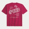 Tricou larg din bumbac cu imprimeu Shady Pine Motel Tricou larg din bumbac cu imprimeu Shady Pine Motel