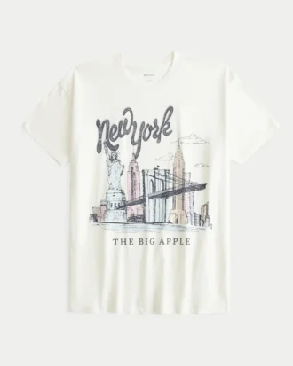 Tricou oversized cu imprimeu New York