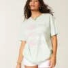 Tricou oversized cu imprimeu pește Tricou oversized cu imprimeu pește