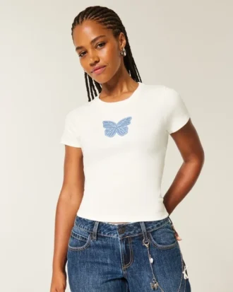 Tricou pentru bebeluși cu imprimeu fluture