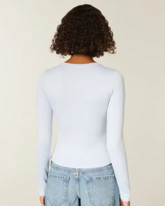 Tricou pentru bebeluși cu mâneci lungi, fără cusături