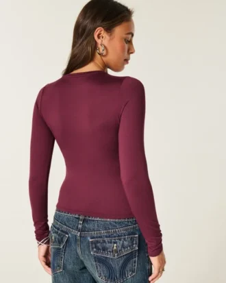 Tricou pentru bebeluși cu mâneci lungi, fără cusături