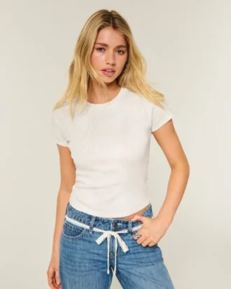 Tricou pentru bebeluși cu mâneci scurte și imprimeu cu căprioare