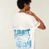 Tricou relaxat cu imprimeu mixt Tricou relaxat cu imprimeu mixt