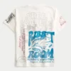 Tricou relaxat cu imprimeu mixt Tricou relaxat cu imprimeu mixt
