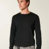 Tricou relaxat din bumbac cu mâneci lungi