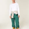 Tricou relaxat din bumbac cu mâneci lungi
