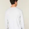 Tricou relaxat din bumbac cu mâneci lungi
