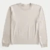 Tricou relaxat din bumbac cu mâneci lungi