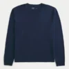 Tricou relaxat din bumbac cu mâneci lungi Tricou relaxat din bumbac cu mâneci lungi