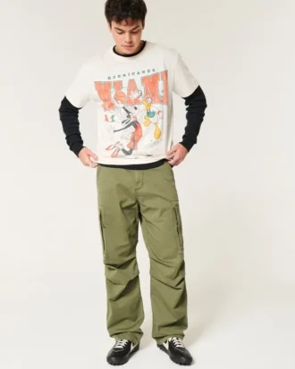 Tricou relaxat Disney Miami Hurricanes cu imprimeu grafic