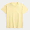 Tricou relaxat, spălat, cu guler rotund Tricou relaxat, spălat, cu guler rotund