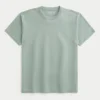 Tricou relaxat, spălat, cu guler rotund Tricou relaxat, spălat, cu guler rotund