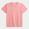 Tricou relaxat, spălat, cu guler rotund Tricou relaxat, spălat, cu guler rotund