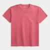 Tricou relaxat, spălat, cu guler rotund Tricou relaxat, spălat, cu guler rotund