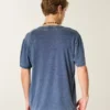 Tricou relaxat, spălat, cu guler rotund Tricou relaxat, spălat, cu guler rotund