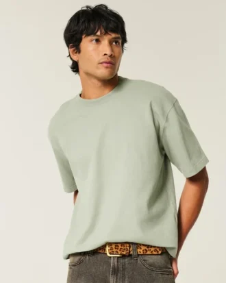 Tricou scurt, gros, cu croi drept