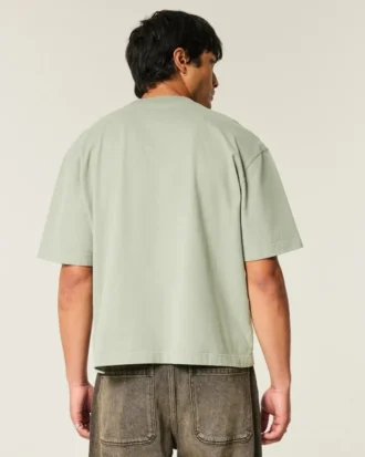 Tricou scurt, gros, cu croi drept