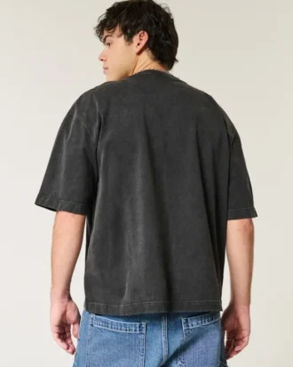 Tricou scurt, gros, cu croi drept Tricou scurt, gros, cu croi drept