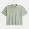 Tricou scurt, gros, cu croi drept Tricou scurt, gros, cu croi drept