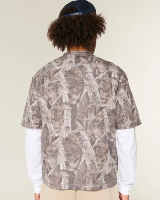 tricou scurt gros cu imprimeu camuflaj 2 330x413 - Tricou scurt, gros, cu imprimeu camuflaj